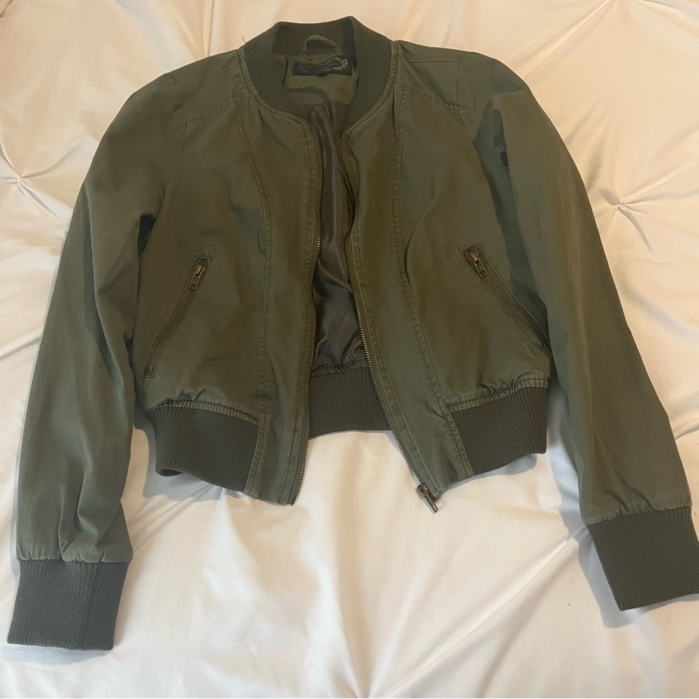 Ambiance Small Olive Bomber Jacket - Picture 11 of 16